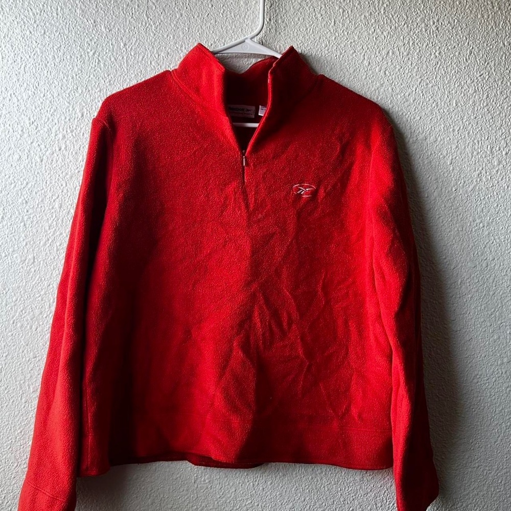 Reebok dark Orange vintage fleece crewneck! 🧡